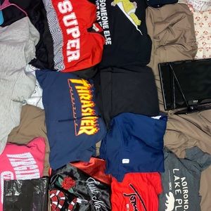 Hoodies and jackets size is medium and large